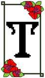 Medium Flowery Alphabet Letter (T)