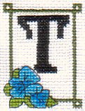 Small Flowery Alphabet Letter (T)