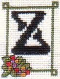 Small Flowery Alphabet Letter (Z)