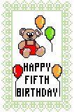 Fifth Birthday Card, Boy