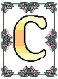 Alphabet Letter, Flowery 'C'