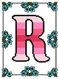 Alphabet Letter, Flowery 'R'