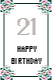 21st Birthday Card 2