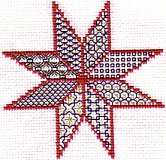 Star 8 Pointed Blackwork Card