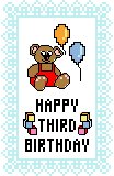 Third Birthday Card, Boy