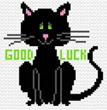 Black Cat Good Luck Card