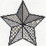 Star 5 Pointed Blackwork Card