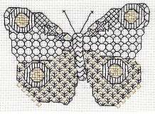 Blackwork Butterfly (Black & Gold) Card