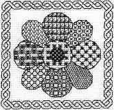 Blackwork Daisy Card