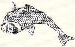 Blackwork Fish card