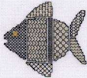 Blackwork Goldfish Card