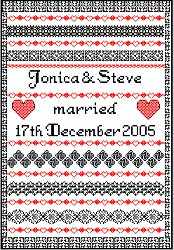 Blackwork Wedding Sampler - Click for Larger View Blackwork Wedding Sampler
