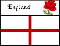 England Flag and Flower