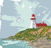 Lighthouse With Gulls (Fictional)