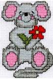 Mouse with Flower Card