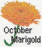 October Marigold Birthday Card