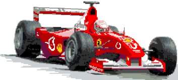 Ferrari F1 Car Racing 2003 Cross Stitch Kit (No Frames)