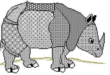 Blackwork Rhino