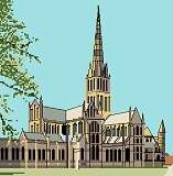 Salisbury Cathedral Side View (Wiltshire)