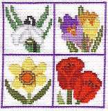 Spring Flowers Squares