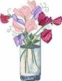 Vase of Sweet Peas